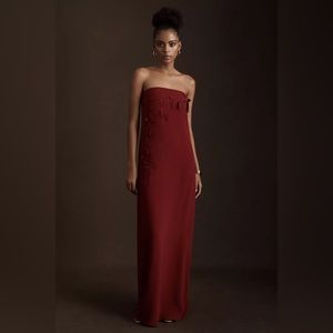 NWOT Sachin & Babi Margaux Strapless Taffeta Embellished Column Gown Size 8